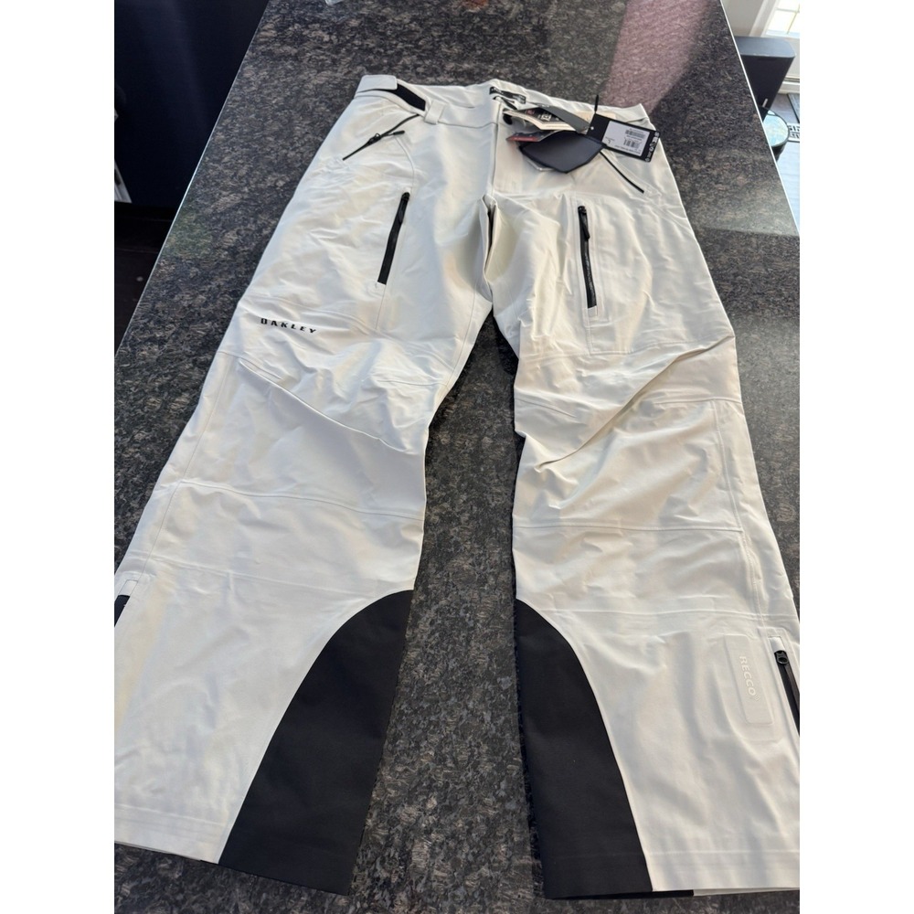 Oakley Bowls Gore-Tex Shell Pants Mist White Snowboard Ski Mens Large Recco
